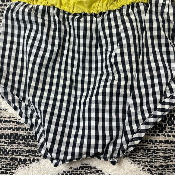 Amazon Lime Green and Gingham Romper Baby girl size 6-9mo - Picture 2 of 5